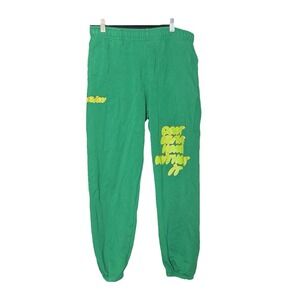 The Mayfair Group Green Compassion Sweatpants Don't Leave Home Without it M L